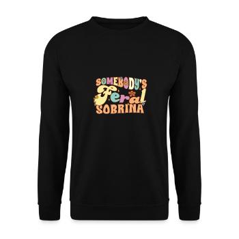 Jeu de mots de la famille de la nièce espagnole Sobrina sauvage de quelqu’un - Sweat-shirt Unisexe - noir - Devant - Alina (178cm) & Michal (187cm)