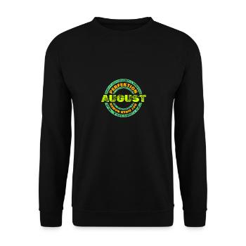 Geschenk für August - Unisex Pullover - Schwarz - Vorne - Alina (178cm) & Michal (187cm)