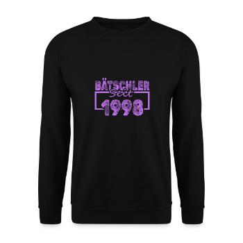 Jahr 1998 - Unisex Pullover - Schwarz - Vorne - Alina (178cm) & Michal (187cm)