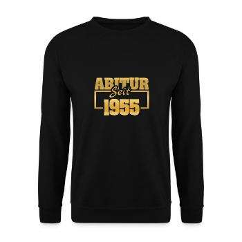 1955 - Unisex Pullover - Schwarz - Vorne - Alina (178cm) & Michal (187cm)