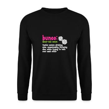 Bunco Dice Game - Unisex Sweatshirt - black - Front - Alina (178cm) & Michal (187cm)