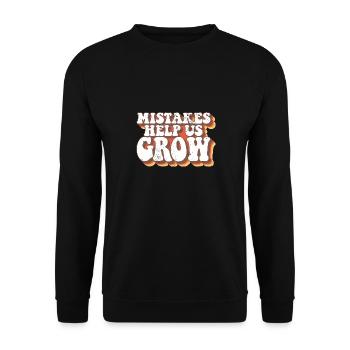Les erreurs nous aident à grandir Enseignant stagiaire - Sweat-shirt Unisexe - noir - Devant - Alina (178cm) & Michal (187cm)
