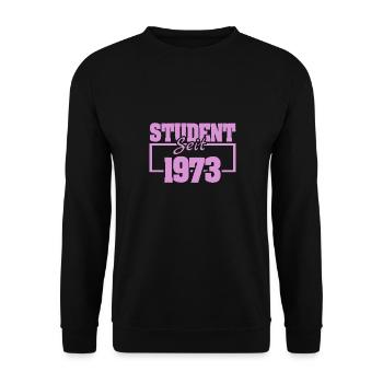 seit 1973 - Unisex Pullover - Schwarz - Vorne - Alina (178cm) & Michal (187cm)