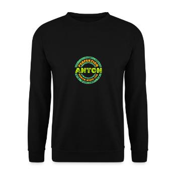 Anton Anton - Unisex Pullover - Schwarz - Vorne - Alina (178cm) & Michal (187cm)