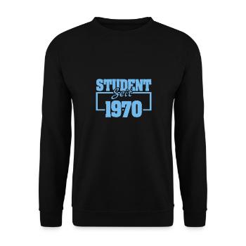 seit 1970 - Unisex Pullover - Schwarz - Vorne - Alina (178cm) & Michal (187cm)
