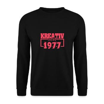 Vintage 1977 - Unisex Sweatshirt - black - Front - Alina (178cm) & Michal (187cm)