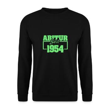High school graduate 1954 - Unisex Sweatshirt - black - Front - Alina (178cm) & Michal (187cm)