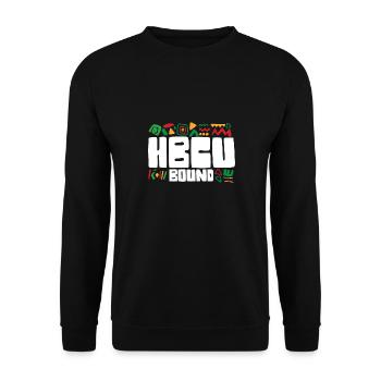 HBCU Bound Student Historically Black College - Unisex Sweatshirt - black - Front - Alina (178cm) & Michal (187cm)