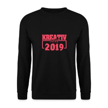 2019 - Unisex Pullover - Schwarz - Vorne - Alina (178cm) & Michal (187cm)