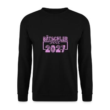 Funny 2027 - Unisex Sweatshirt - black - Front - Alina (178cm) & Michal (187cm)