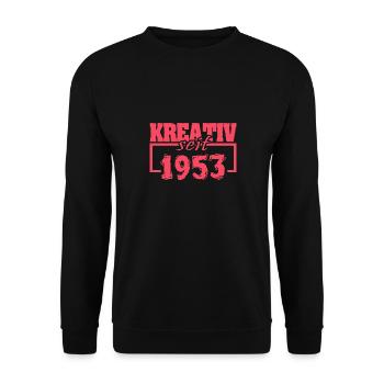 Vintage 1953 - Unisex Pullover - Schwarz - Vorne - Alina (178cm) & Michal (187cm)