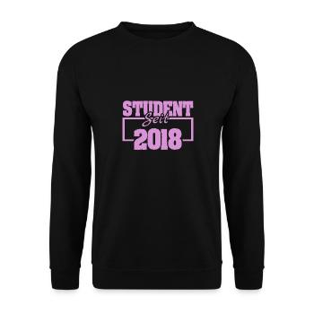 seit 2018 - Unisex Pullover - Schwarz - Vorne - Alina (178cm) & Michal (187cm)