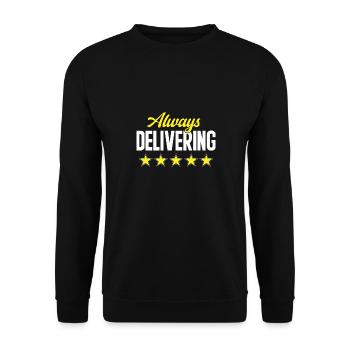 Supplier Package Delivery - Unisex Sweatshirt - black - Front - Alina (178cm) & Michal (187cm)