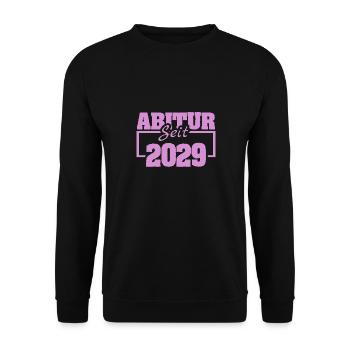 Abitur 2029 - Unisex Sweatshirt - black - Front - Alina (178cm) & Michal (187cm)