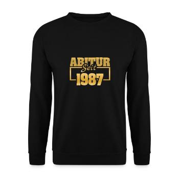 No school in 1987 - Unisex Sweatshirt - black - Front - Alina (178cm) & Michal (187cm)