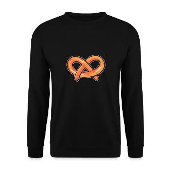 Brezel - Unisex Pullover - Schwarz - Vorne - Alina (178cm) & Michal (187cm)