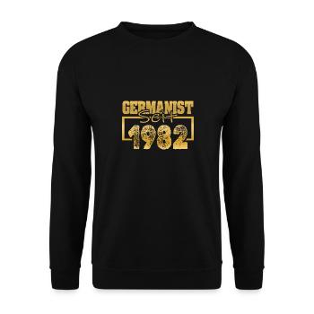 1982 - Unisex Pullover - Schwarz - Vorne - Alina (178cm) & Michal (187cm)