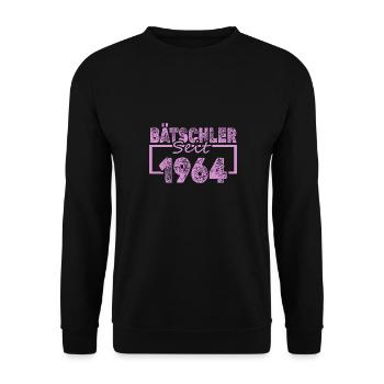1964 - Sweat-shirt Unisexe - noir - Devant - Alina (178cm) & Michal (187cm)