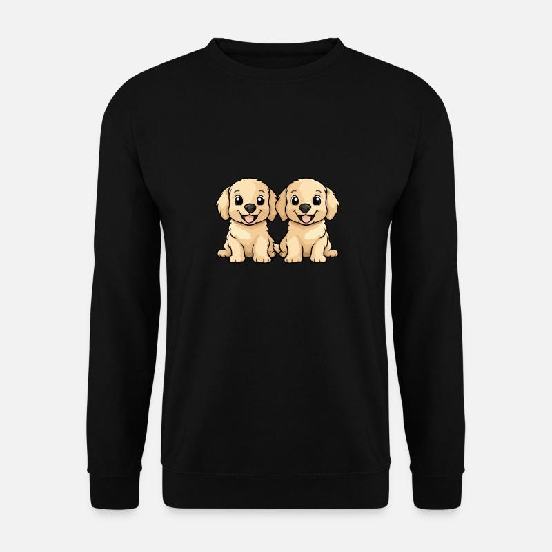 Golden Retriever Dog Comic - Unisex Sweatshirt - black