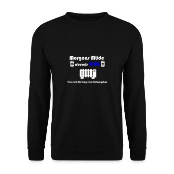 Heizungsbauer Heizungsbau Klempner Installateur - Unisex Pullover - Schwarz - Vorne - Alina (178cm) & Michal (187cm)
