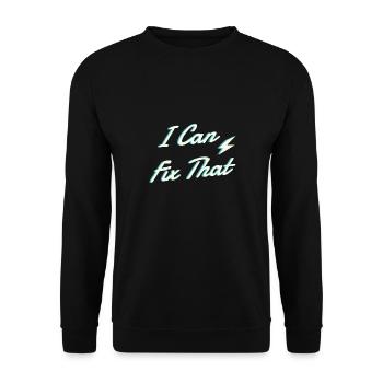 Fix That Electro Worker Craftsman Electrician - Unisex Sweatshirt - black - Front - Alina (178cm) & Michal (187cm)