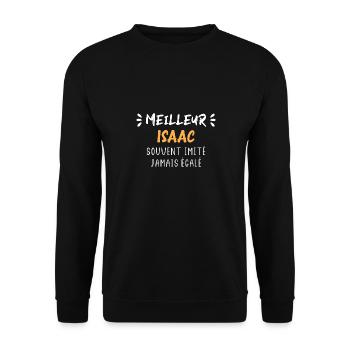 Souvent imité jamais égalé meilleur isaac - Sweat-shirt Unisexe - noir - Devant - Alina (178cm) & Michal (187cm)
