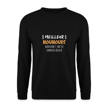 Souvent imité meilleur nounours - Sweat-shirt Unisexe - noir - Devant - Alina (178cm) & Michal (187cm)