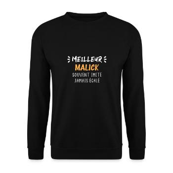 Souvent imité jamais égalé meilleur MALICK - Sweat-shirt Unisexe - noir - Devant - Alina (178cm) & Michal (187cm)