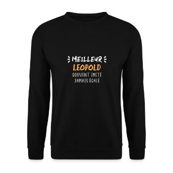 Souvent imité jamais égalé meilleur LEOPOLD - Sweat-shirt Unisexe - noir - Devant - Alina (178cm) & Michal (187cm)