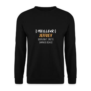 Souvent imité jamais égalé meilleur JEFFREY - Sweat-shirt Unisexe - noir - Devant - Alina (178cm) & Michal (187cm)