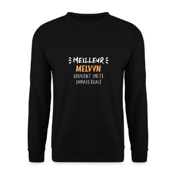 Souvent imité jamais égalé meilleur MELVYN - Sweat-shirt Unisexe - noir - Devant - Alina (178cm) & Michal (187cm)
