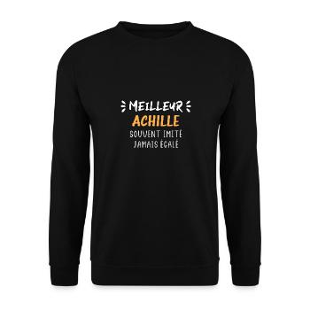 Souvent imité jamais égalé meilleur ACHILLE - Sweat-shirt Unisexe - noir - Devant - Alina (178cm) & Michal (187cm)