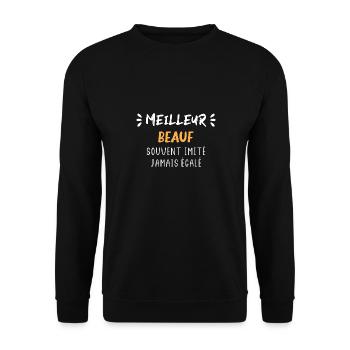 Meilleur beauf souvent imité jamais égalé - Sweat-shirt Unisexe - noir - Devant - Alina (178cm) & Michal (187cm)