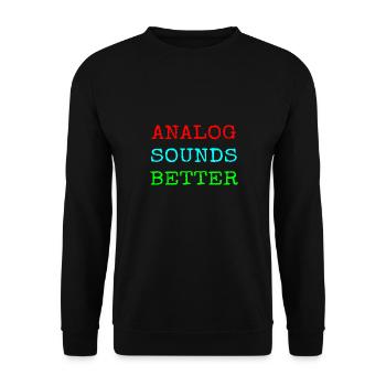 Analog better design - Unisex Pullover - Schwarz - Vorne - Alina (178cm) & Michal (187cm)