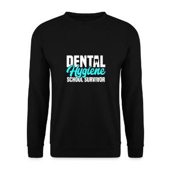 Graduation ceremony of the School of Dental Hygiene for over - Unisex Sweatshirt - black - Front - Alina (178cm) & Michal (187cm)
