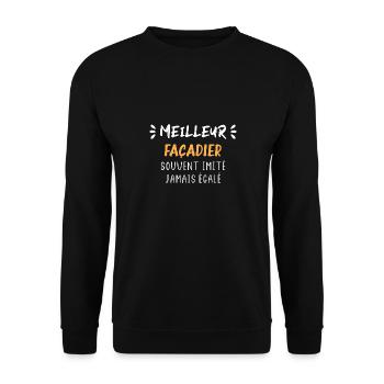 Meilleur façadier - Sweat-shirt Unisexe - noir - Devant - Alina (178cm) & Michal (187cm)