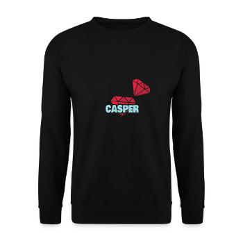 Kostbar Casper - Unisex Pullover - Schwarz - Vorne - Alina (178cm) & Michal (187cm)
