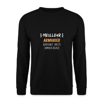 Souvent imité jamais égalé meilleur Armurier - Sweat-shirt Unisexe - noir - Devant - Alina (178cm) & Michal (187cm)