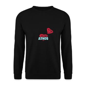 Noble Athos - Unisex Sweatshirt - black - Front - Alina (178cm) & Michal (187cm)
