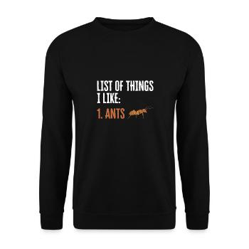 Ant Insect Collector Entomologist - Unisex Sweatshirt - black - Front - Alina (178cm) & Michal (187cm)
