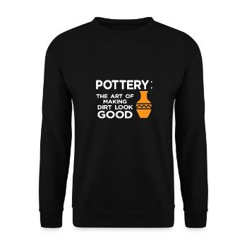 Pottery Pottery Pottery Artist Clay - Unisex Sweatshirt - black - Front - Alina (178cm) & Michal (187cm)