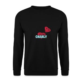 Diamond for Charly Precious Noble - Unisex Sweatshirt - black - Front - Alina (178cm) & Michal (187cm)