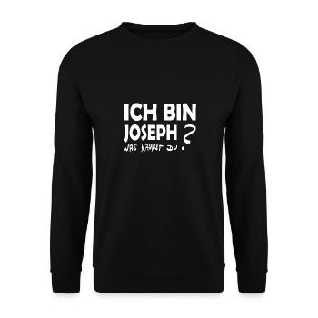 Spruch für joseph Männername Vorname - Unisex Pullover - Schwarz - Vorne - Alina (178cm) & Michal (187cm)