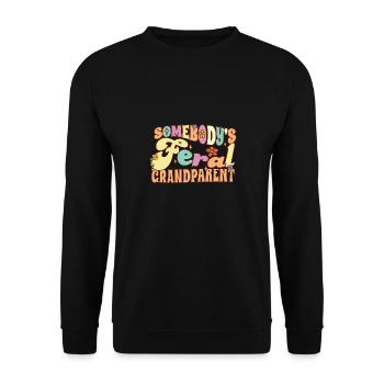 Grand-mère sauvage de quelqu’un Grand-mère Grand-père - Sweat-shirt Unisexe - noir - Devant - Alina (178cm) & Michal (187cm)