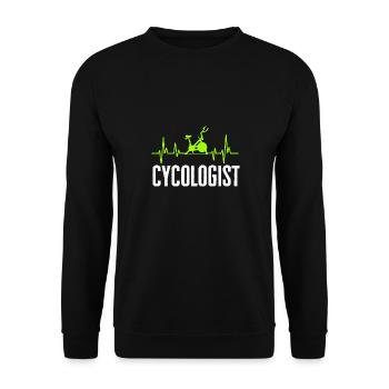 Indoor Cycling Bike Workout - Unisex Sweatshirt - black - Front - Alina (178cm) & Michal (187cm)