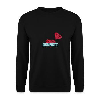 Precious Bennett - Unisex Sweatshirt - black - Front - Alina (178cm) & Michal (187cm)