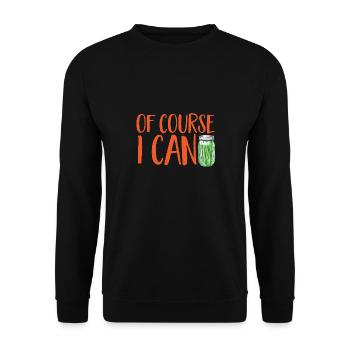 Mise en conserve, mise en conserve, mise en conserve, conservation des aliments - Sweat-shirt Unisexe - noir - Devant - Alina (178cm) & Michal (187cm)