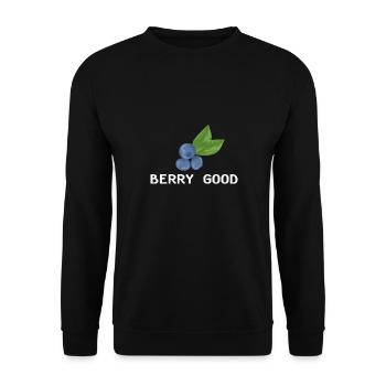 Blueberry, Fruit, Blueberry - Unisex Sweatshirt - black - Front - Alina (178cm) & Michal (187cm)