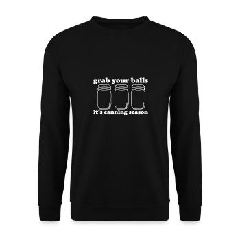 Grab Your Balls It's Canning Season Preserver - Unisex Sweatshirt - black - Front - Alina (178cm) & Michal (187cm)