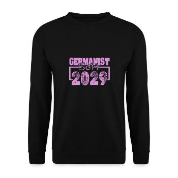 Né en 2029 - Sweat-shirt Unisexe - noir - Devant - Alina (178cm) & Michal (187cm)